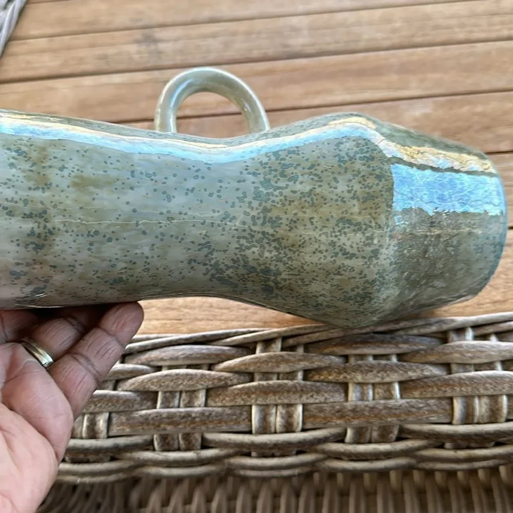 Crate & Barrel Speckled Glazed Vase